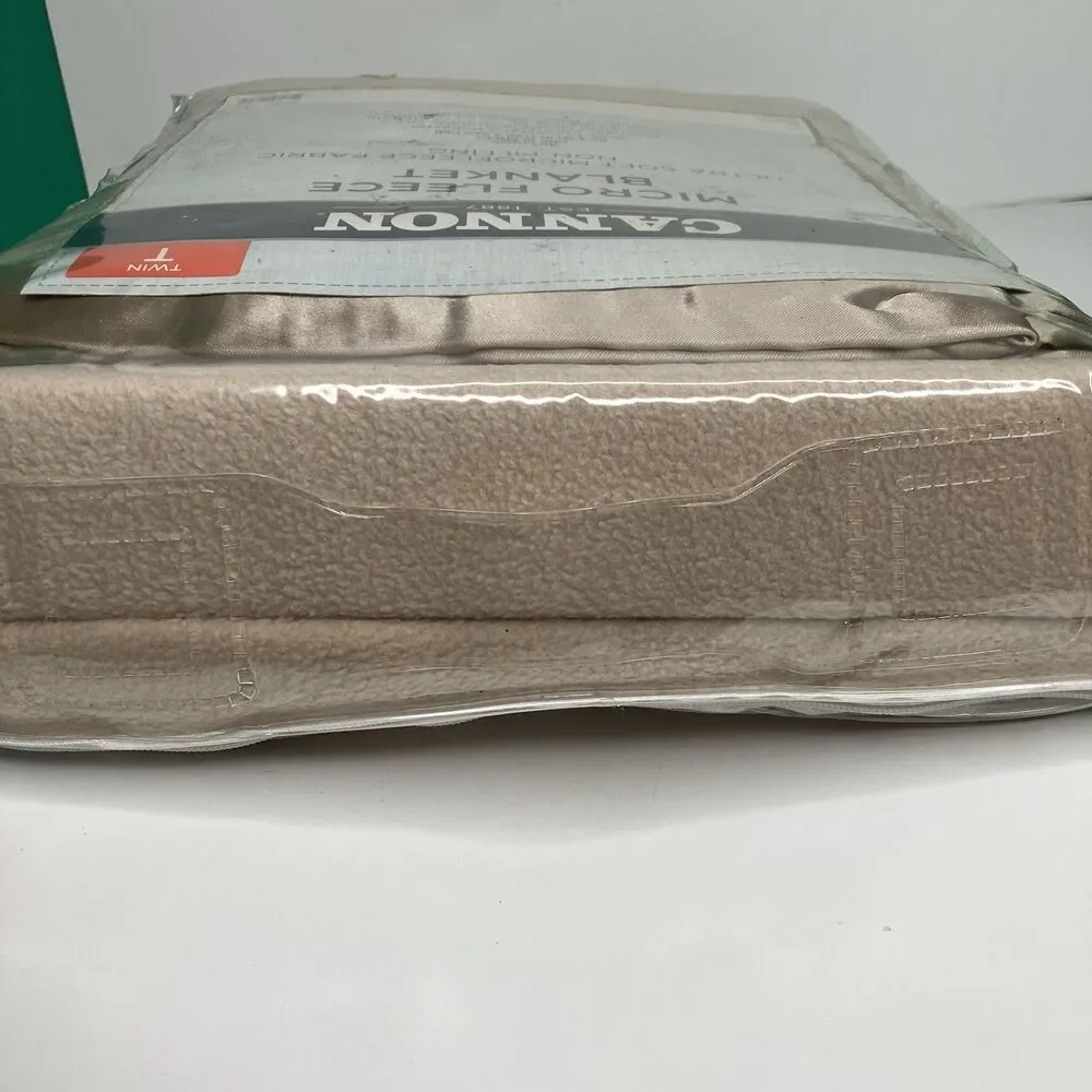 Vintage Cannon Micro Fleece Ultra Soft 66”x90” Twin Brand New Sears